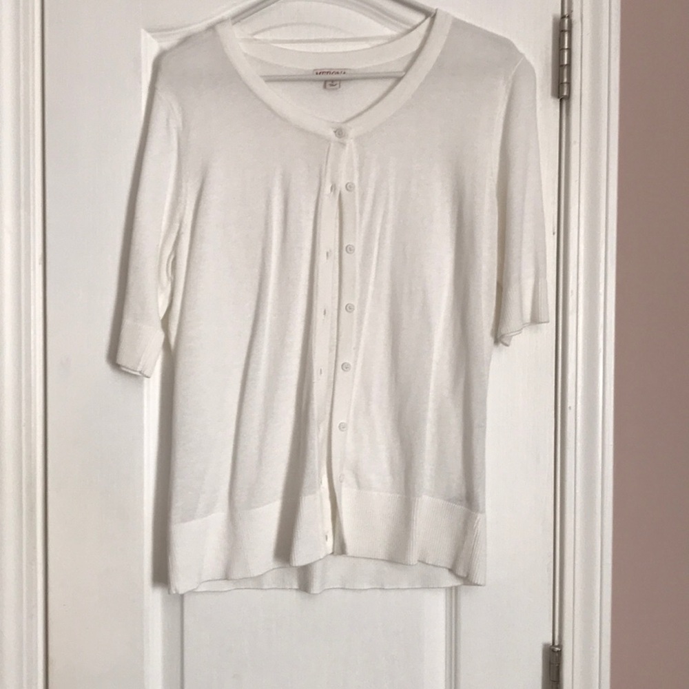 Large white cardigan